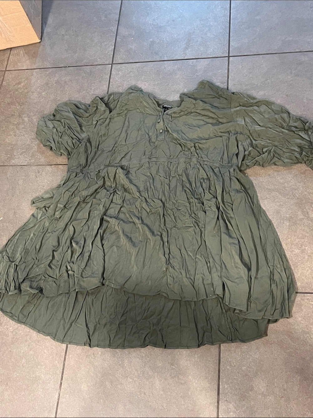 Torrid green tunic dress plus size 6z rayon blend z28